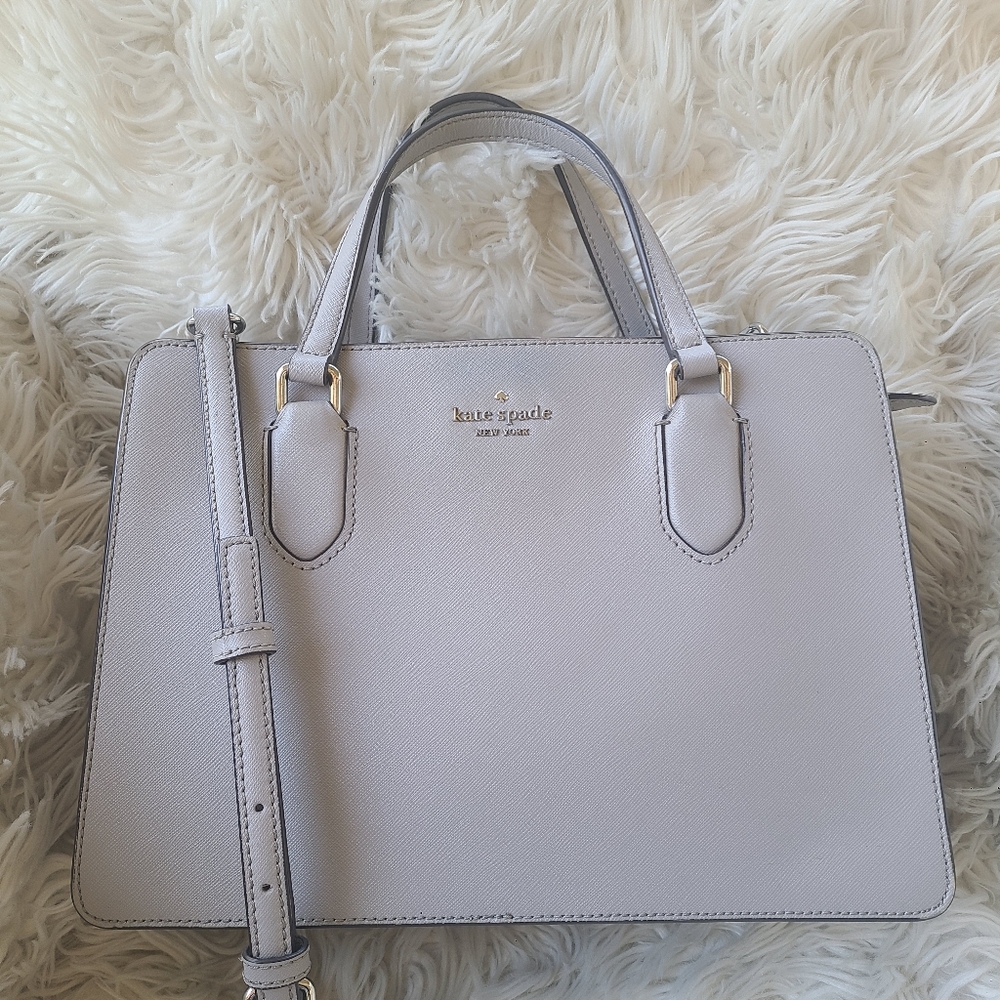 Kate Spade Laurel Way Reese Light Nimbus Gray Satchel- Good Condition